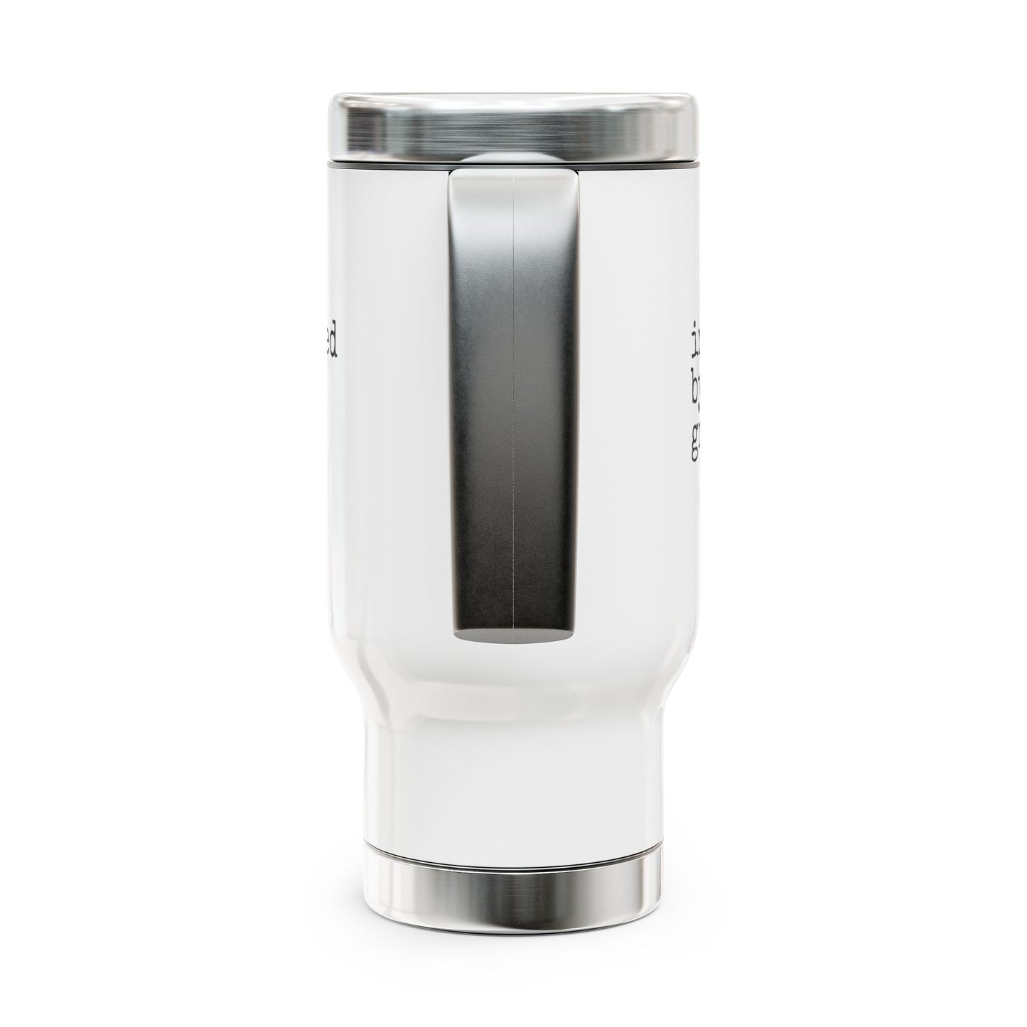 Inspired By Grey Stainless Steel Travel Mug with Handle, 14oz