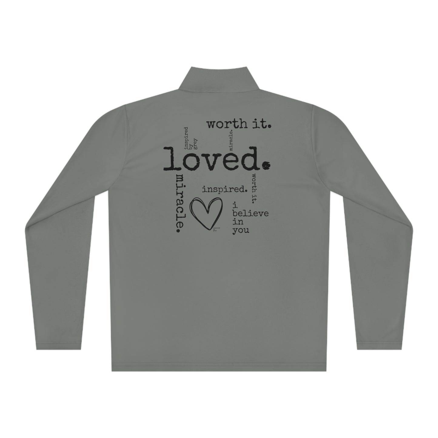 Loved. Collage Quarter-Zip Pullover