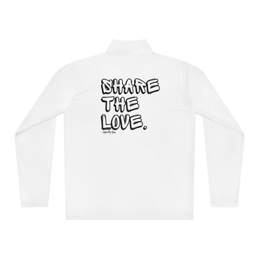 Share The Love Graffiti Unisex Quarter-Zip Pullover