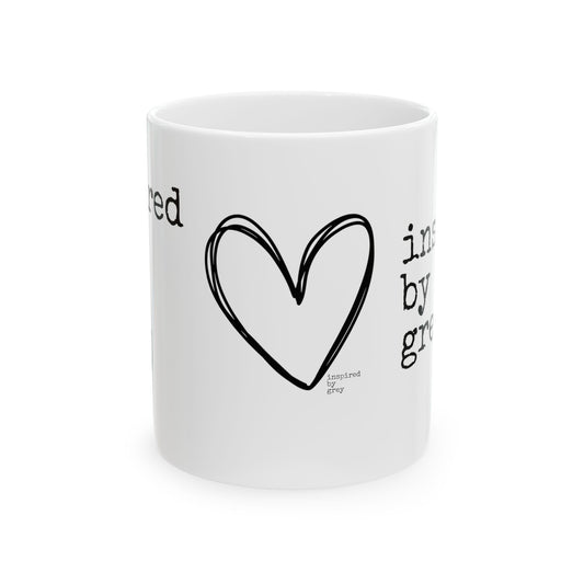 Classic Inspired By Grey Ceramic Mug, (11oz, 15oz)