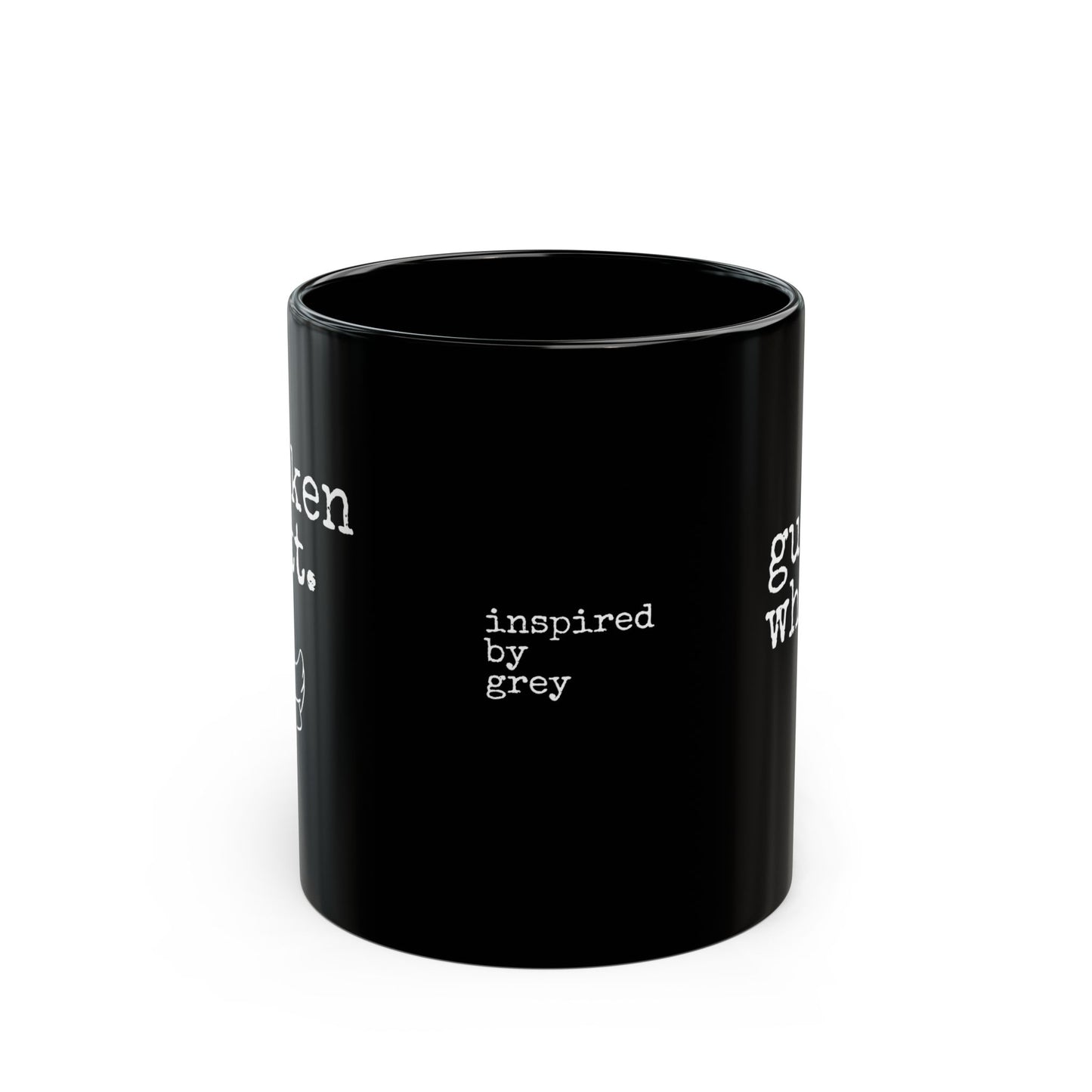 Chicken Butt Black Mug (11oz, 15oz)