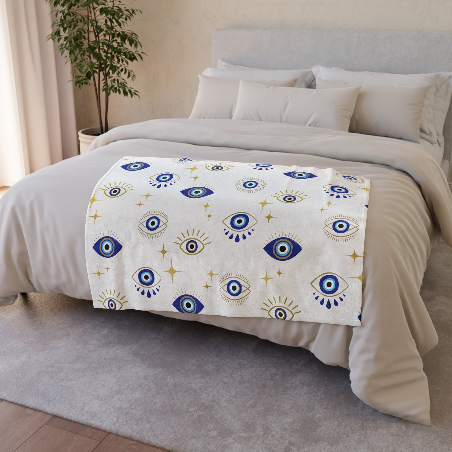 Evil Eye Polyester Blanket