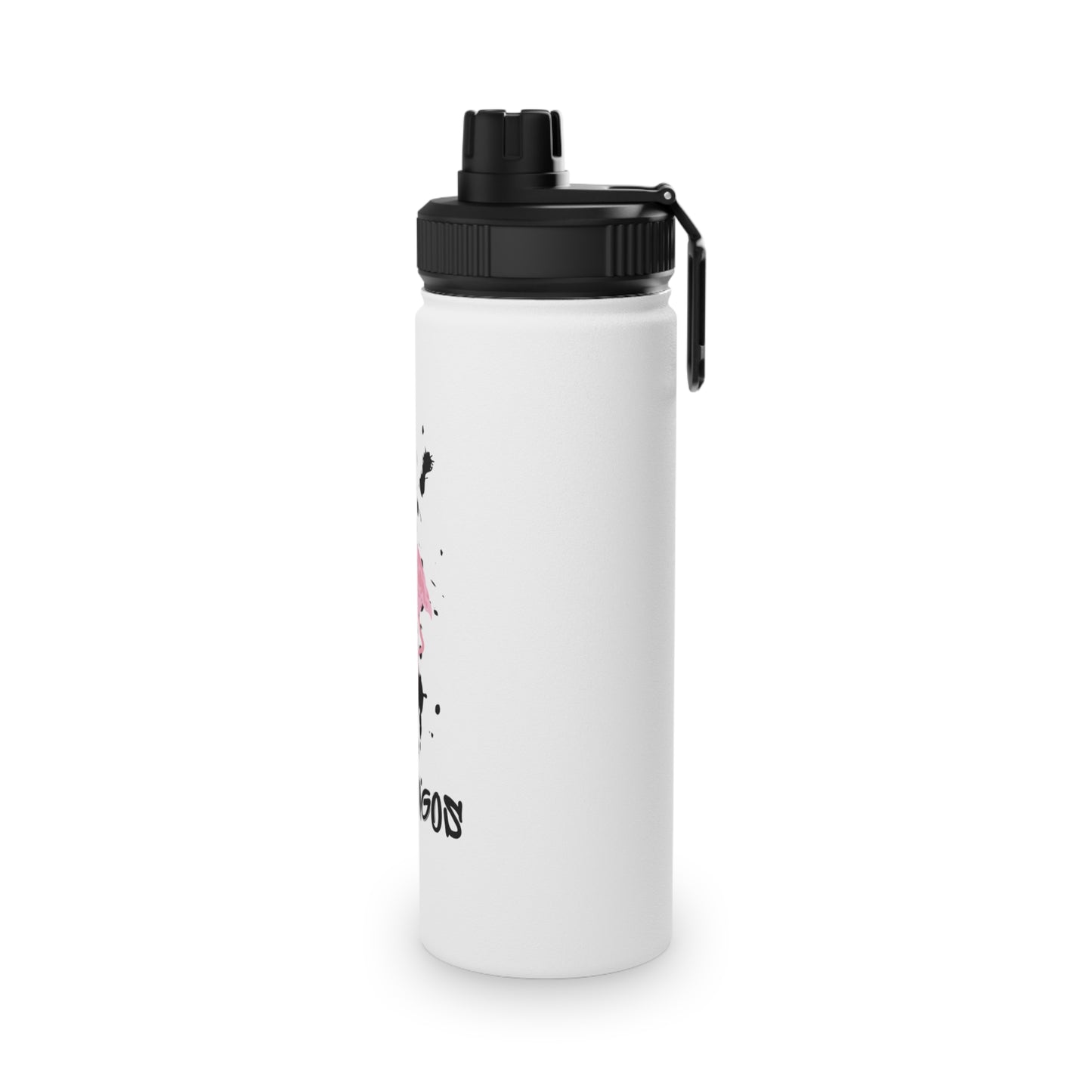 Flamingos Stainless Steel Water Bottle, Sports Lid