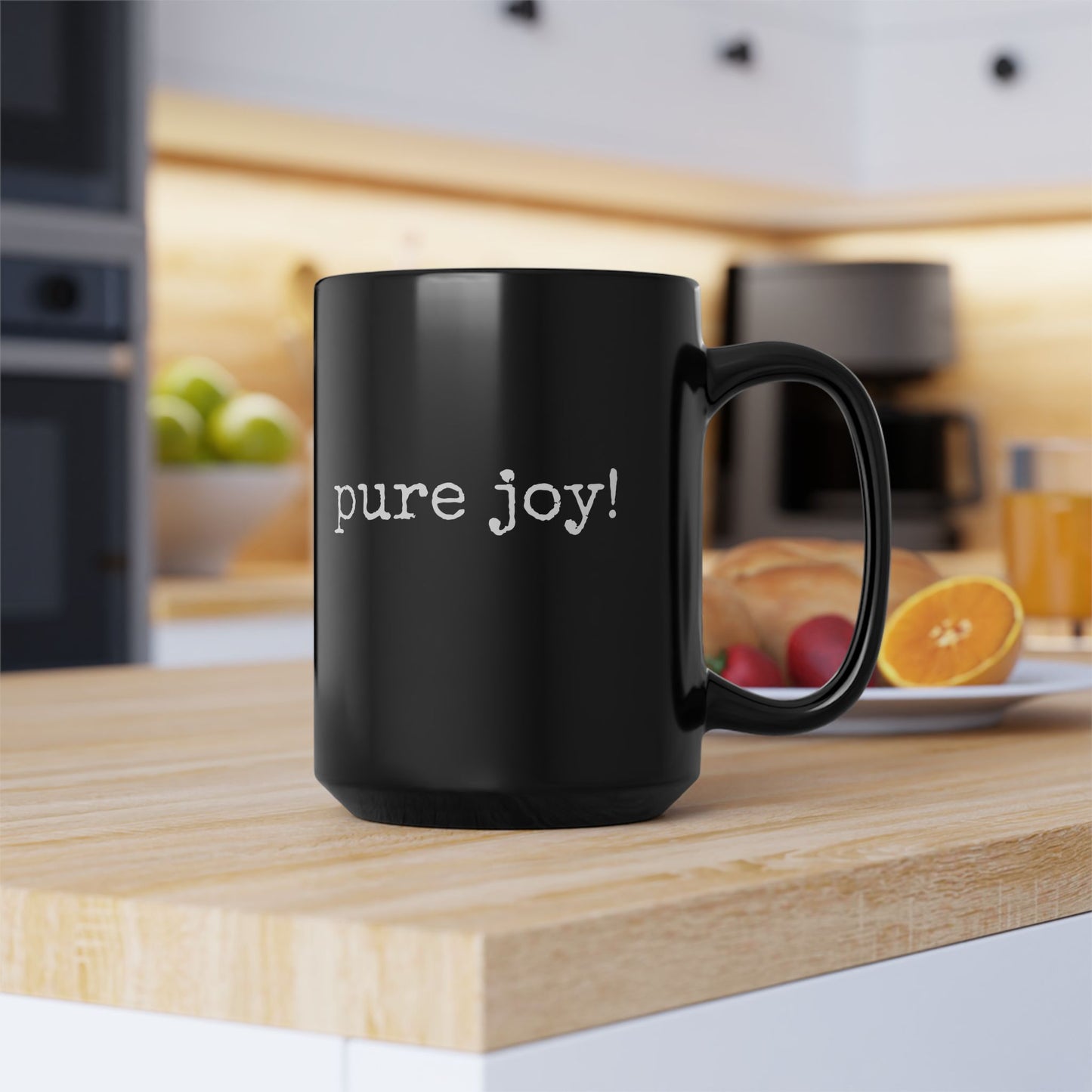 Pure Joy Black Coffee Mug